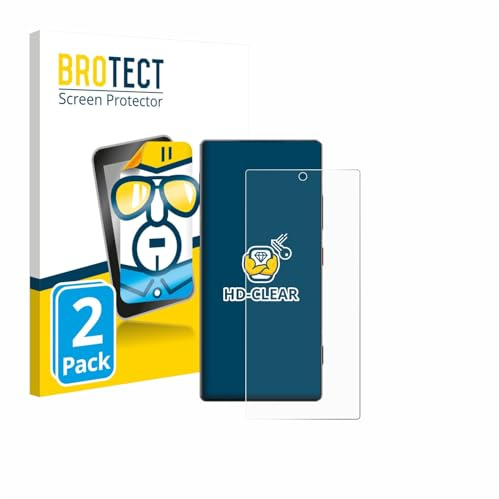 BROTECT Schutzfolie für ZTE Nubia Z80 Ultra | 2 Stück Transparenter Displayschutz Made in Germany Klare Displayschutz-Folie Clear Einfache Montage Case-Friendly