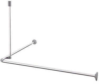 Barre de rideau de douche d'angle 80 cm chromée Cooke & Lewis Nira