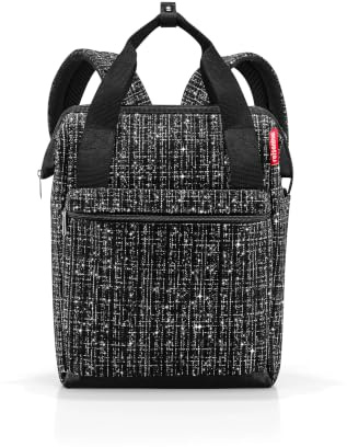 reisenthel allrounder R bouclé black Rucksack | 2-in-1 Rucksack mit Laptopfach, Metallbügelöffnung und Trolley-Aufsteckfunktion