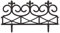 garden mile® 4er-Set Dekorativer Gartenzaun Viktorianischer Stil Kupfer Gold und Schwarz Kunststoff Zaun Gras Rasen Beet und Terrasseneinfassung stilvoll dekorativ Gartendeko