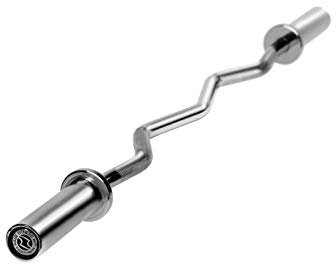 Rage Fitness Olympische Curlstange, Nylonbuchsen, 119,4 cm, ideal für das Fitnessstudio zu Hause