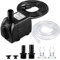 LONUO Solar Fountain Pump Solar Powered Water Pump Solar Pond Pump, 1.5W 190L/H Upgraded Solar Powered Water Fountain Pump for Birdbaths & Ponds (white)