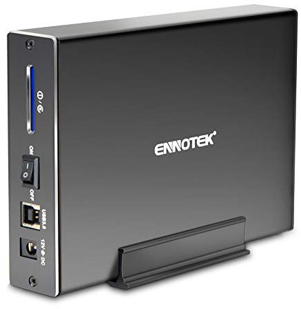 Ennotek 3.5 Inch Aluminium SATA Hard Drive Enclosure USB 3.0 External Hard Disk Caddy Reader for 3.5 SATA III HDD and SSD with UASP Compatible for Windows Linux macOS, PS5/PS4, Xbox