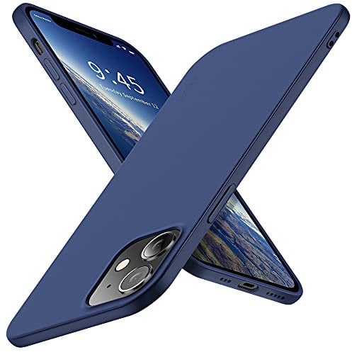 X-Level Guardian Series Compatible With iPhone 12/12 Pro Case - Ultra Thin Slim Soft Flexible TPU Bumper, Matt Finish Protective Cover for 6.1'' Models, Navy Blue