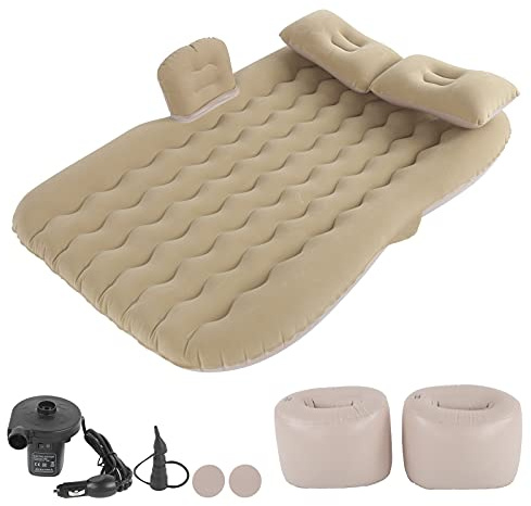 Auto Aufblasbare Matratze, Luftmatratze Auto Aufblasbares Bett für Auto-Rücksitz Autobett Auto Luft Bequemes Reisebett Luftmatratze mit Kissenauflage Matratze Luftbett für Outdoor Camping Travel