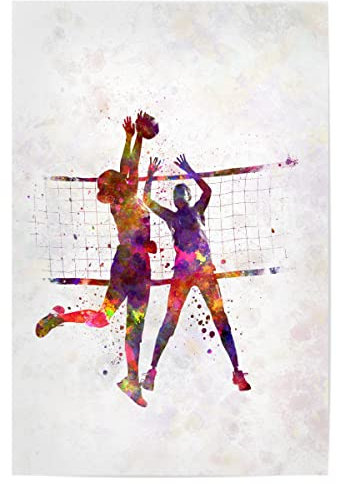 artboxONE Poster 45x30 cm Sport Watercolor Volleyball Player-j - Bild Sport Color Illustration