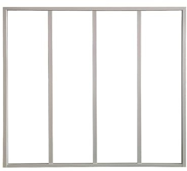 Vente-unique-Atelier-Glaswand - 120 x 105 cm - thermolackiertes Aluminium - Weiß - Bayview