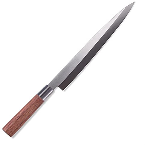 Yanagiba Sashimi schneidet Chefmesser Hohe Carbon Edelstahl 270mm Klinge Kochen Professionelle Messerkochmesser (Color : A Red, Kitchen Knife Size : 10 inch)