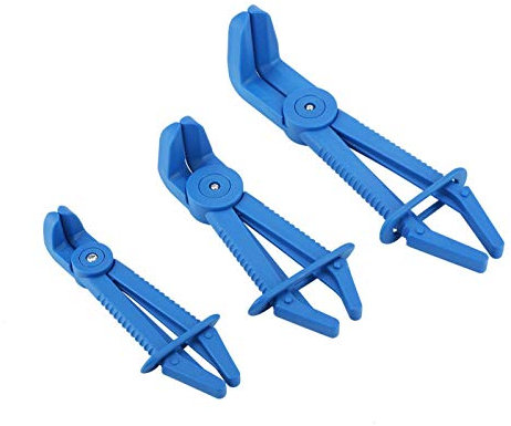 Greensen Flexible Schlauchklemmen, Schlauchklemmen Zange Schlauch Klemmzange Abklemmzange Schlauchklemmenzangen Set 3-TLG. Rohrschellen Zangen Kit für Flexible Schläuche Kühlwasserschläuche(Blau)