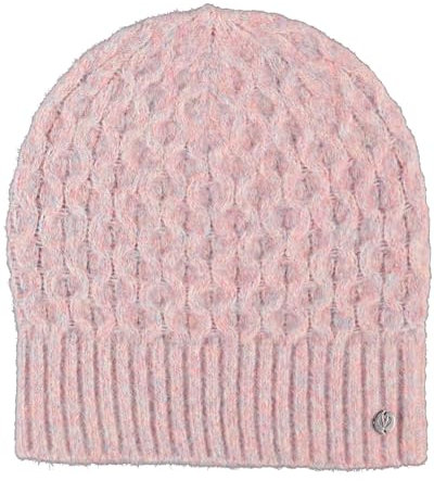 FRAAS Beanie Damen Mütze - Strickmütze mit 3D-Effekt - Hochwertige Wintermütze - Kopfbedeckung mit Waben-Muster Pale Rose