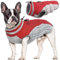 Hjumarayan Hundemantel für Kleine Mittelgroße Grosse Hunde, Hundejacke Warme Hundeweste Wintermantel Hund Wasserdicht Hunde Mantel Gefüttert, Hundemantel Französische Bulldogge (Rot M)