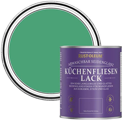 Rust-Oleum Green water resistant Kitchen Tile Paint in Satin Finish - Emerald 750ml