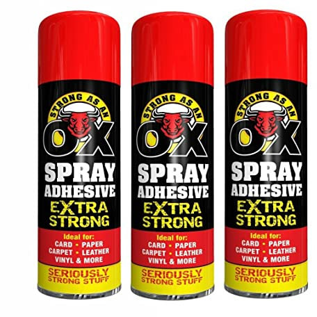 500ml Adhesive Spray Strong As An Ox Extra Strong Glue For Carpet Card Paper (4)
