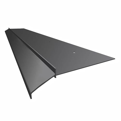 Renoplast® Perfil de aluminio para aleros K10 200cm Grafito | Acabado de terrazas | Suelos de resina | Sistemas de drenaje de agua Perfil angular | Protección anticorrosión Perfiles para balcones