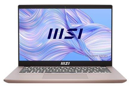 MSI Modern 14 C12M-499FR : Intel Core i3 1215U - 8GB LPDDR4 - SSD 512GB - Intel UHD Graphic - 14' Full HD - Windows 11 Famille - Clavier Azerty retroeclairé - Beige Rose
