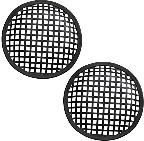 AERZETIX - C66077 - Juego de 2 Rejillas Malla de protección para Altavoces/subwoofer - diámetro 172mm - Color Negro - música Sistema de Sonido Coche vehículo