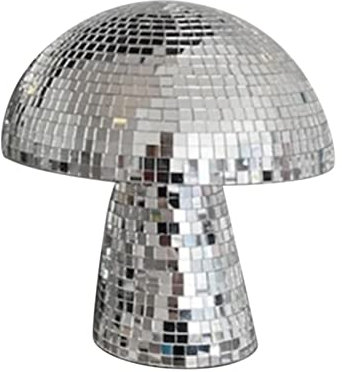 Spiegel Pilz Disco Kugel, Reflektierende Silberne Disco Kugel, Funkelnde Pilzform Pilz Disco Kugel Reflektor Disco Kugel, Glas Pilz Disco-Kugel, Für KTV Kunstdekorationen, Partyzubehör