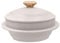 Bobikuke Cast Aluminum Pot with Lid, 24 cm Non-Stick Casserole Dish Korean Stone Bowl Induction Compatible, White