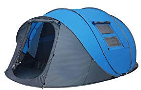 KANBUN Wurfzelt 5-6 Personen Outdoor Automatisches Zelt Doppeltes Großes Familienzelt Wasserdichtes Camping-Kletterzelt