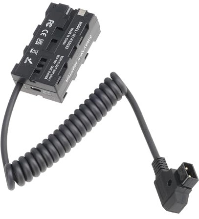 FOTGA D-Tap auf NP-F550/970/570 Dummy Batterie Doppelseiten Dummy Akku DC Koppler Netzteil Adapter Kabel mit Typ-C-Ausgang für Kamera Field Monitor Drahtlose Videoübertragung LED-Licht (Gerade Form)