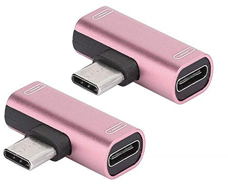 gernie Typ-C-zu-Aux-Audio-Buchse, 2 Stück 2-in-1-USB-Typ-C-Audio-Ladegerät-Adapter, Typ-C-Konverter-Splitter mit Laden, Anrufen, Fernbedienung, Musik für, Letv, HTC, Nubia,