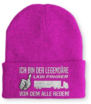 tshirtladen Strickmütze Ich Bin der legendäre LKW-Fahrer Mütze Wintermütze lustige Beanie mit Stick