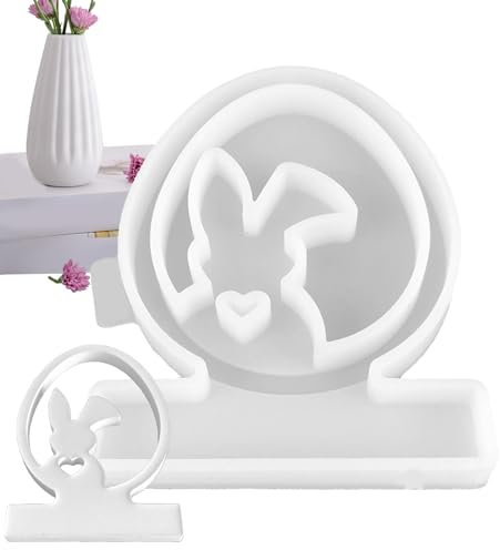 Aznever Kerzenhalter-Harzformen, Teelichthalter-Silikonform,Silikonform in Hasenform für Teelichthalter - Kreative zeitsparende Schokoladenformen für selbstgemachte Heimdekoration, Kunstharz,