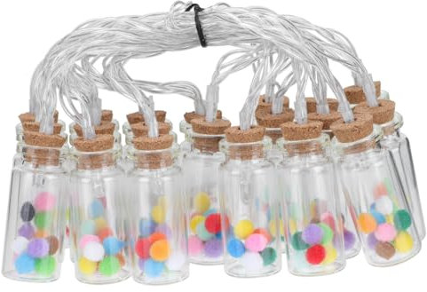 MAGICLULU 2 Stk Laternenpfahl weihnachtsvorhang licht wünsche flasche licht schmuck Dekor Ornament Szenenschmuck szene licht schmuck fein schmücken Anhänger Beleuchtung Flasche wünschen Glas
