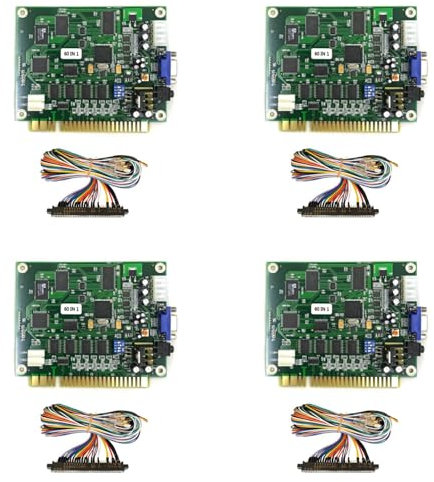 Casstad Tablero de juegos de arcade de 4 x 60 en 1 con cable VGA de salida VGA horizontal para Jamma Arcade