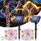 bitjam Solar Lichterkette Aussen, 2x6M 60LED Lichterkette Außen Solar Wetterfest, 8 Modi Kupferdraht Solarlichterkette Outdoor IP65 Wasserdicht für Garten Zaun Balkon Party Weihnachten, Bunt