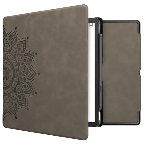 kwmobile Custodia eReader Compatibile con Amazon Kindle Scribe (2022/2024) Cover - eBook Reader Flip Case - Cover eReader Magnetica Pelle PU Sole