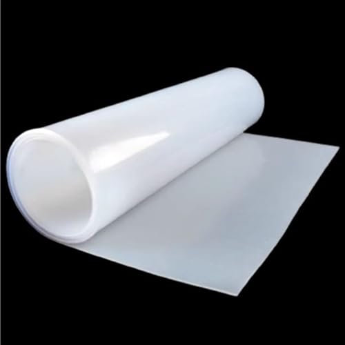 LIBCAM Weiße Silikonmatte, 500 x 1000 mm, Silikon-Isolierfolie, Flexible Silikonfolie für Abdichten von Bastelböden (0.5mm)