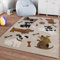 Smart Kids Gewebter Kinderteppich Spannende Abenteuer mit fröhlichen Hunde Motiven – Rocky & Friends (120 x 170 cm, Sand beige meliert)