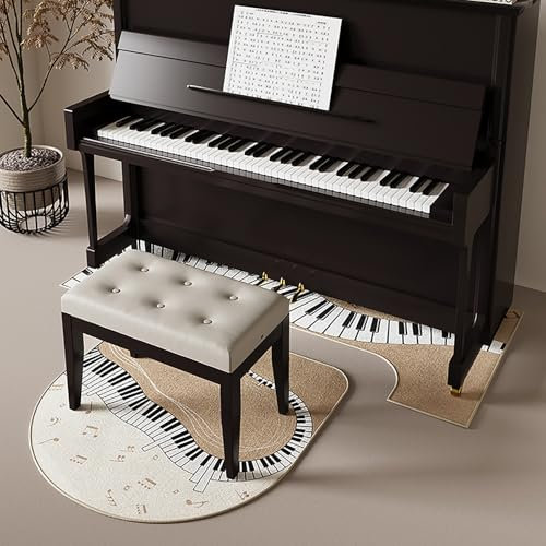 NEONMAN Schallschutz Teppich Klavier Klavierteppich Rutschfester Matte Klavier-Schallschutzteppich Leicht zu reinigen beidseitig rutschfest geeignet für Musikzimmer und Wohnzimmer(Retro)