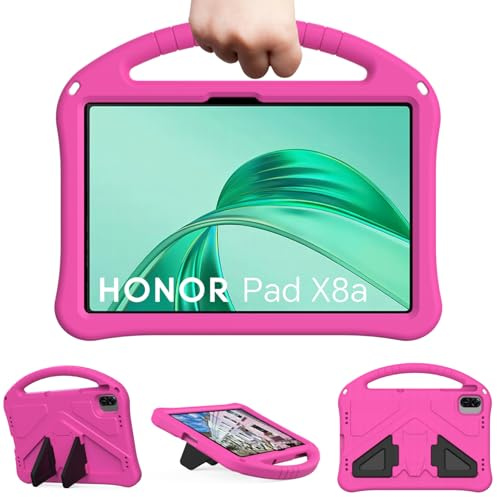 XLTTONG for Honor Pad X8a/X8b 11 Kids Case, EVA Handle Cover (Rose)