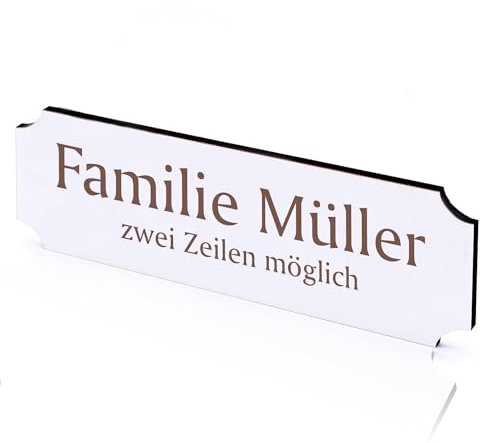 Dekolando Personalisierte Schilder Wunschtext Türschild personalisiert 4 Schild-Formen ab 150mm Selbstklebend oder Aufhängen Namensschild Türschilder Holzschild Namenschilder Deko