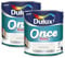 Once Gloss Paint For Wood & Metal | Dulux Once Pure Brilliant White Gloss 5 Litres | 2 x 2.5L Tins | PBW One Coat Gloss Paint