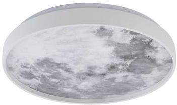 Lindby LED Deckenleuchte Lune (Modern) in Alu (1 flammig,) - Lampe Deckenlampe Wohnzimmerleuchte