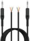 joonnair 2x2 m TRS 3 pôles CâBle Jack Audio 3.5mm, 3,5 mm MâLe Vers Fil Nu, ExtréMité Ouverte Diy, Avec Connecteur 1/8pouce Pour La RéParation Des CâBles Audio, Des éCouteurs Et Des Casques