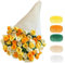 fufupaw Blumenstrauß Decke, Strickdecke mit Gehäkelte Blumen, Flower Bouquet Blanket, Inklusive 9 Garnrollen, Häkelnadel und snadel, Birthday Gifts Bridesmaid Gift(DIY-Materialpaket, Keine Anleitung)