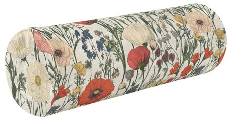 KLL Albanien Papaver Rhoeas Beauty Sommer Blumen Rollkissen Yoga Meditation Wurfkissen Hals lang