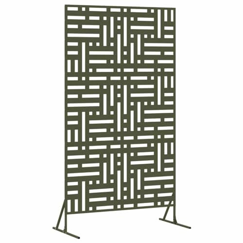 vidaXL Sichtschutz 100 x 50 x 180 cm Stahl Olivgrün