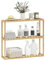 HOMCOM Étagère de Rangement en Bambou réglable, étagère de Salle de Bain à 3 Niveaux, Montage sur Pied ou Murale, pour Salle de Bain, Chambre, Cuisine, Salon, 60 x 15 x 54 cm, Effet Bois Naturel