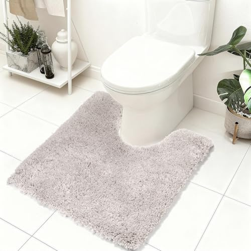 Baahrnom Microfibre Bath Mat 50 x 50 cm Toilet Mat, Non Slip Pedestal Mat | Machine Washable Toilet Rug Absorbent for Your Bath, Shower or Toilet