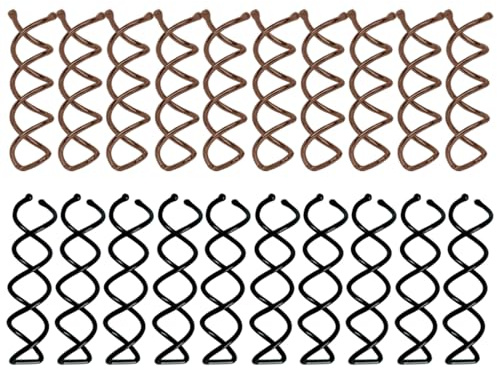 BEPSYOM 20 Stück Spiral Haarspangen Haar Accessoires für Haarstyling Geeignet für Verschiedene Frisuren Schwarz und Braun
