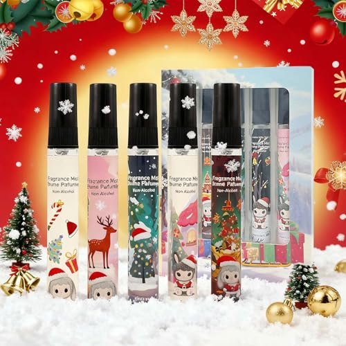 ALLONY Weihnachtsduft, 50ML Bodyspray Damen, Parfum Adventskalender 2025, Alkoholfrei, Eau de Parfum, Langanhaltender Duft, Blumig und Fruchtig, Naschduf, Geschenk für Frau Freundin Mutter