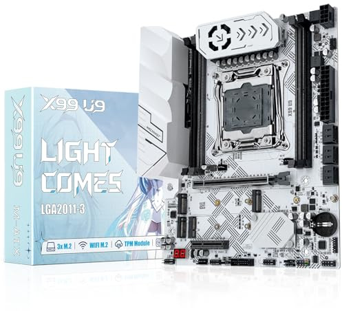 MACHINIST X99 LGA 2011-V3 Motherboard Support Intel Xeon E5 V3 V4 and Core i7 5th 6th Series CPUs (M-ATX, 4-Channel DDR4, NVME M.2, PCIe 3.0, WiFi M.2, Gigabit Network, SATA 6Gbps, USB 3.0), X99 U9