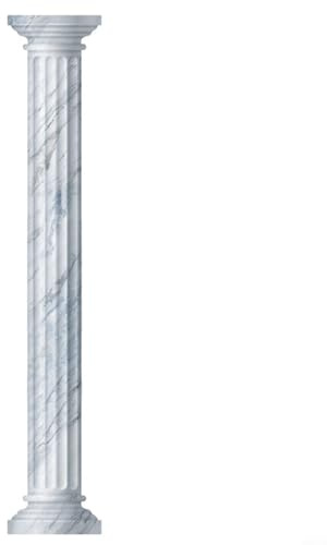 3D Römische Säule Wandaufkleber für Sofa und TV Kulisse Wasserdicht PVC Matte Folie Abnehmbare Wandkunst für Glatte Wände, Türen und Möbel (LMZ-002)