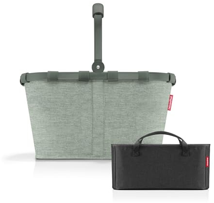 reisenthel Carrybag Frame Twist sage + Organizer Black- Funktionaler Taschen-Organizer: Für noch mehr Ordnung in Ihrer reisenthel Einkaufskorb