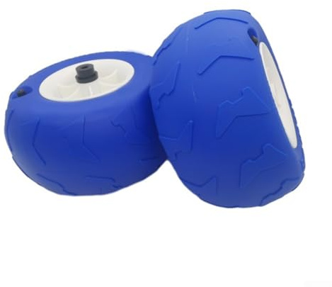 2 ruote per carrello da spiaggia specifiche per uso su erba e sabbia, set di ricambio per pneumatici a palloncino in PVC da 230 x 115 mm (9 in 10,5 mm ID)